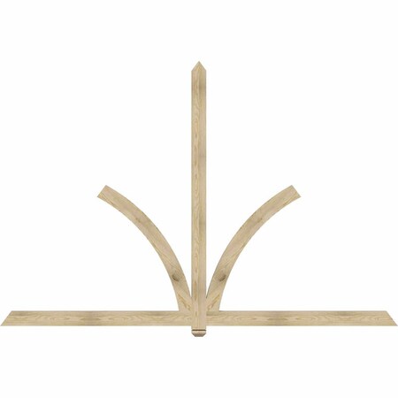 Ekena Millwork Redmond Rough Sawn Timber Gable Bracket, Douglas Fir, 108"W x 72"H x 2"D x 4"F, 16/12 Pitch GBW108X72X0204RED00RDF